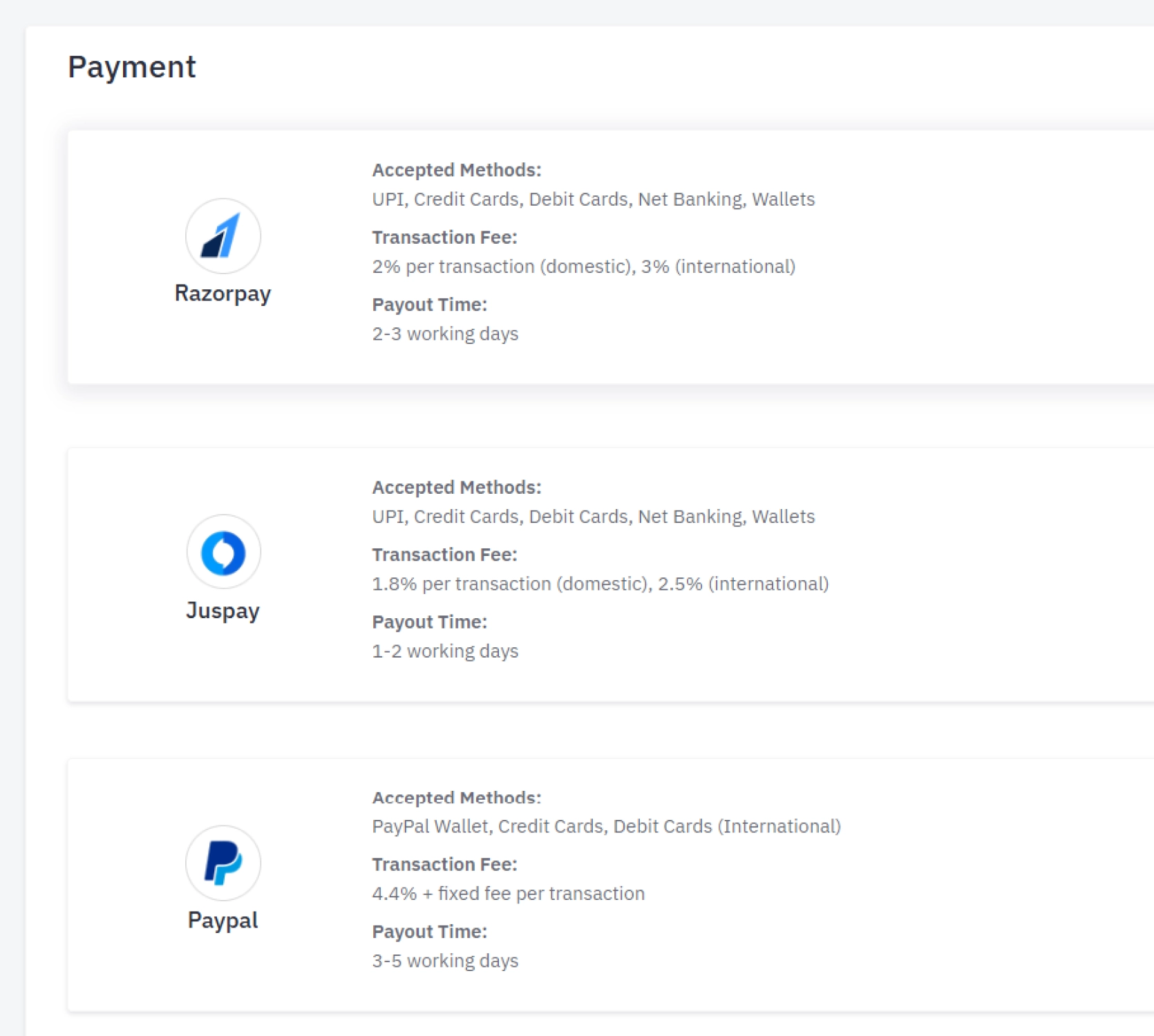 payments