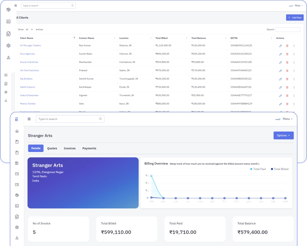 Client address management workflow