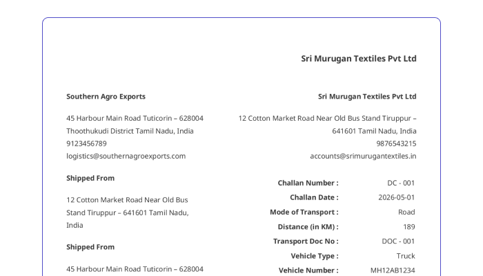 Delivery challan generator banner