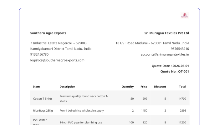 Free GST quote generator banner