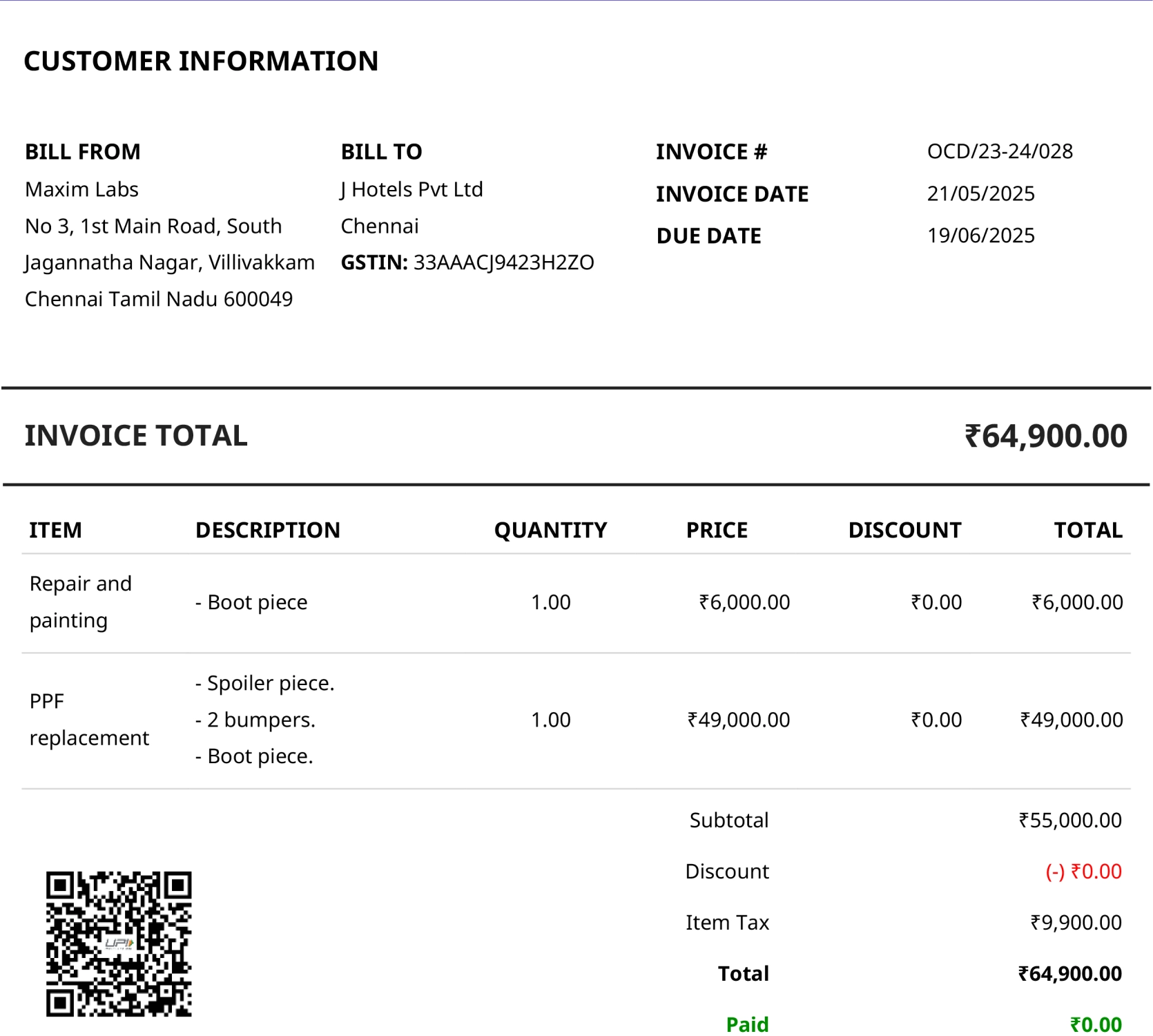 invoice