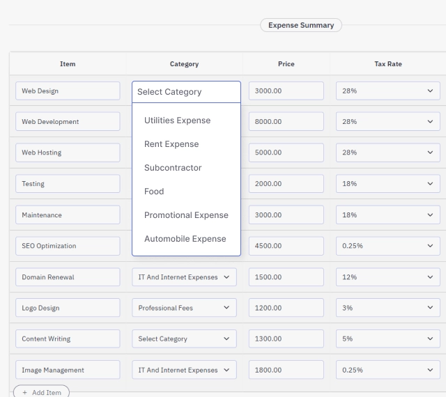 Better documentation for tax-related expenses