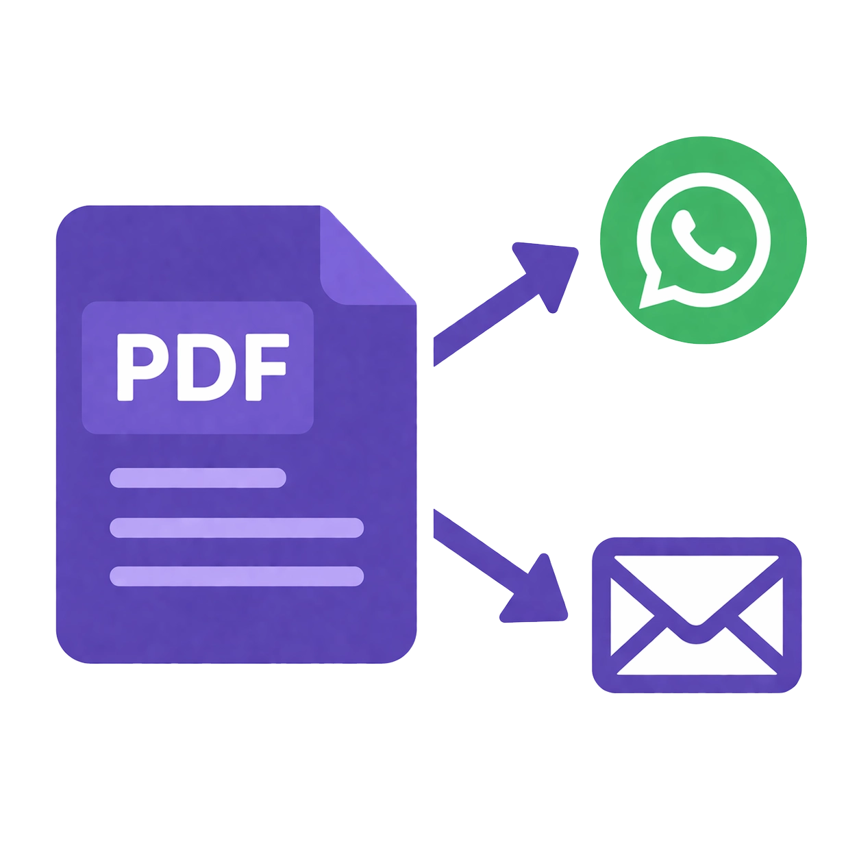 PDF share via WhatsApp or email software preview