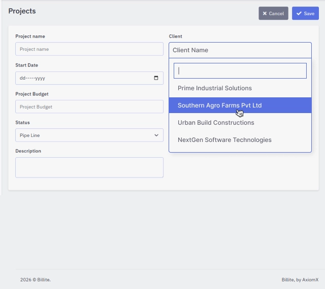 Support cleaner project-to-billing workflows