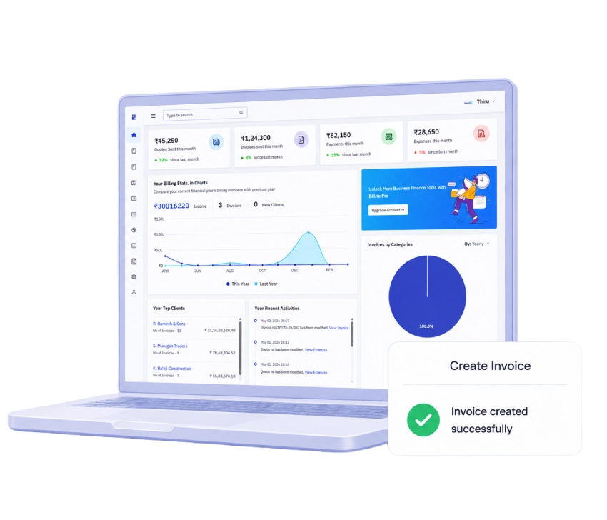 Billite dashboard preview